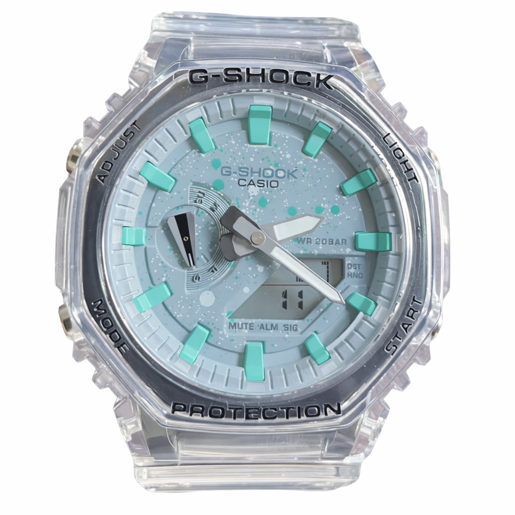 Montre bleu splashy
