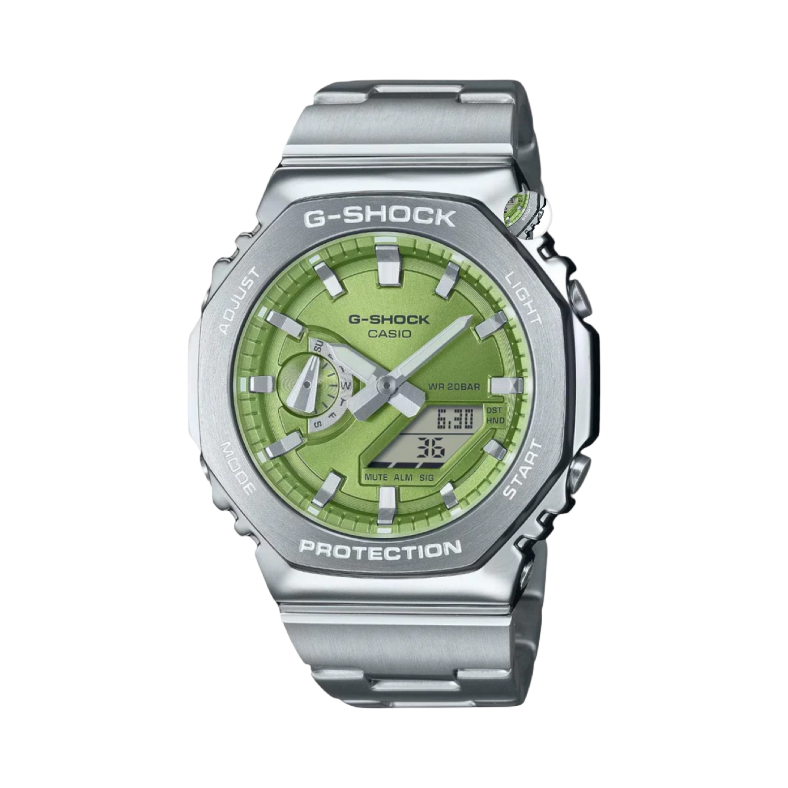 Montre metalic vert